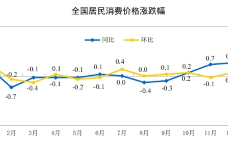 2026年1月份居民消费价格同比上涨0.2%